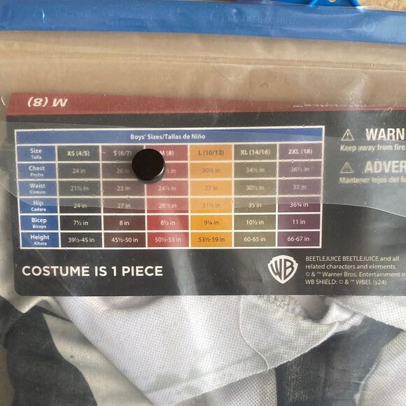 Rubie's Black and White Beetlejuice Boys' Costume Medium 8 - Picture 2 of 4